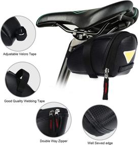 img 3 attached to 🚴 Bike Saddle Bag Bicycle Bag with Straps - Waterproof Seat Pouch for Cycling Accessories and Tools