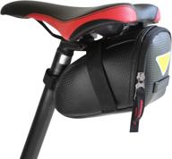 🚴 bike saddle bag bicycle bag with straps - waterproof seat pouch for cycling accessories and tools logo