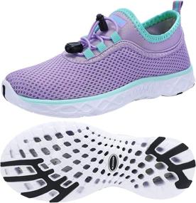 img 4 attached to Stay Comfortable and Stylish with ALEADER Kid's Slip-on Quick Dry Water Shoes