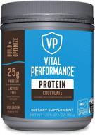 🍫 vital performance protein powder: lactose-free milk protein isolate, nsf for sport certified, grass-fed collagen peptides, eaas, bcaas - chocolate, gluten-free logo