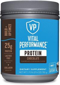 img 4 attached to 🍫 Vital Performance Protein Powder: Lactose-Free Milk Protein Isolate, NSF for Sport Certified, Grass-Fed Collagen Peptides, EAAs, BCAAs - Chocolate, Gluten-Free