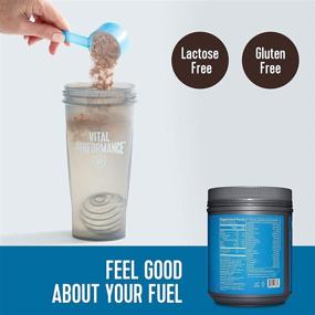 img 1 attached to 🍫 Vital Performance Protein Powder: Lactose-Free Milk Protein Isolate, NSF for Sport Certified, Grass-Fed Collagen Peptides, EAAs, BCAAs - Chocolate, Gluten-Free