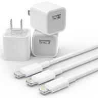 apple mfi certified iphone charger cable - plmuzsz 3pack data sync charging cords with 📱 3pack usb wall charger travel plug adapter - compatible with iphone 12 pro/11 pro/xs/xr/x/8/8plus and more logo