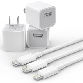 img 4 attached to Apple MFi Certified iPhone Charger Cable - PLmuzsz 3Pack Data Sync Charging Cords with 📱 3Pack USB Wall Charger Travel Plug Adapter - Compatible with iPhone 12 Pro/11 Pro/Xs/XR/X/8/8Plus and More