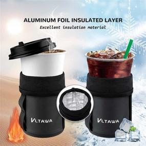 img 1 attached to 🚲 VLTAWA Bike Water Bottle Holder | No Screws, Insulated | Handlebar Cup Holder | 32oz/1L | Black | 2 Pack