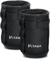 🚲 vltawa bike water bottle holder | no screws, insulated | handlebar cup holder | 32oz/1l | black | 2 pack logo