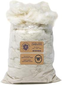 img 4 attached to LAMBSWOOL Natural White Fluffy Toy Stuffing & Filling - 1 LB Bag: Clean & Classic Fiber
