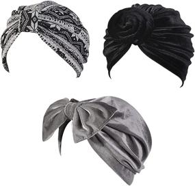 img 4 attached to Turbans Women Stretchy Vintage Breathable Outdoor Recreation for Hiking & Outdoor Recreation Clothing