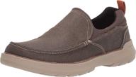 skechers doveno hangout canvas loafer shoes for men - medium fit logo