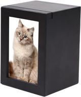 🐾 newdream: pet cremation box with photo frame - dog urns for ashes & keepsake memorial urns (black) logo