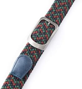 img 1 attached to Braided Canvas Stretch Belt: Trendy, Elastic Casual Belt for Men, Women, and Juniors - 1.26 Inches Wide with Multicolored Design