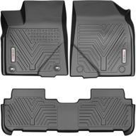 🚗 yitamotor floor mats for toyota highlander 2014-2019, custom fit liners, 1st & 2nd row all-weather protection, black logo