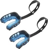 2pcs mxiixm football mouth guard with strap - soft youth mouthpiece for football, boxing, mma, lacrosse, rugby, basketball - professional sports mouth guard with lacrosse goggles (blue) логотип