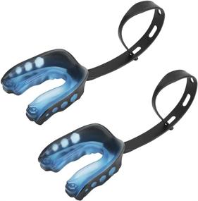 img 4 attached to 2Pcs MXiiXM Football Mouth Guard with Strap - Soft Youth Mouthpiece for Football, Boxing, MMA, Lacrosse, Rugby, Basketball - Professional Sports Mouth Guard with Lacrosse Goggles (Blue)