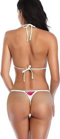 img 2 attached to SHERRYLO Fishnet Triangle Through Bikinis Women's Clothing