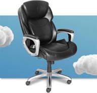 🪑 serta my fit executive office chair: adjustable ergonomic design, layered cushions, bonded leather, 360 motion support - black логотип