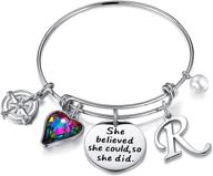 🦋 2021 graduation inspirational butterfly bracelet - engraved bangle with fly charm for her, graduation friendship gifts logo