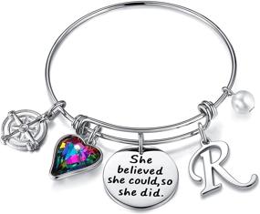 img 4 attached to 🦋 2021 Graduation Inspirational Butterfly Bracelet - Engraved Bangle with Fly Charm for Her, Graduation Friendship Gifts