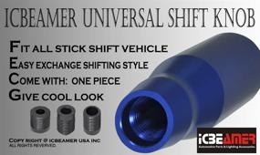 img 2 attached to 🚘 Universal Manual Transmission Car Shift knob by ICBEAMER - Stick Shift Handle in Blue Color