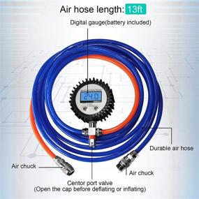 img 1 attached to 🔧 2021 Обновление: Манометр JINKEY для измерения давления в шинах - профессиональный двухканальный дефлятор и инфлятор шин с цифровым уравновешивателем давления - идеально подходит для внедорожных автомобилей и грузовиков.