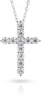 💎 gigajewe moissanite cross pendant necklace gift - 1.1ct total, 3mmx11 round cut ef vvs1 moissanite, 925 silver - ideal for girlfriends logo