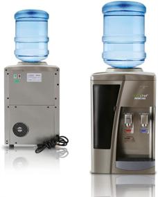 img 2 attached to 🚰 Nutrichef Hot and Cold Water Cooler Dispenser with Child Safety Lock - Black-Chrome Finish