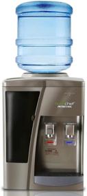 img 4 attached to 🚰 Nutrichef Hot and Cold Water Cooler Dispenser with Child Safety Lock - Black-Chrome Finish