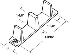 img 1 attached to 🚪 Efficient Bypass Door Floor Guide: Prime-Line Products Slide-Co 16451, Nylon, Pack of 1, Mill