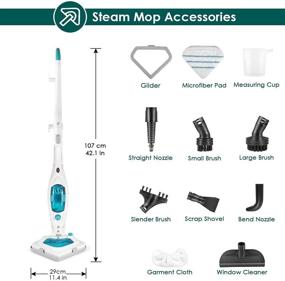 img 3 attached to 🧹 Versatile 12 in 1 Detachable Steam Mop for Hardwood and Tile Floors - Powerful Home Use cleaner for Carpet, Laminate and Hardwood Floors