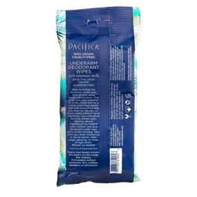 img 2 attached to 🥥 Pacifica Beauty Coconut Milk and Essential Oils Deodorant Wipes (30 Count, Pack of 4) – Odor Removal On-the-Go, Aluminum-Free, Travel-Friendly, Fresh Coconut Scent – 100% Vegan & Cruelty-Free