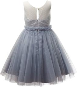 img 3 attached to Junior Bridesmaid Dresses with Miama Wedding Flower for Girls' Clothing