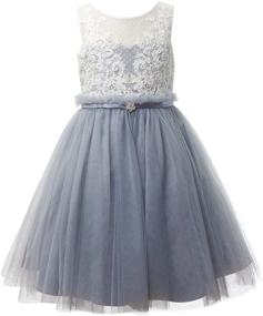 img 4 attached to Junior Bridesmaid Dresses with Miama Wedding Flower for Girls' Clothing