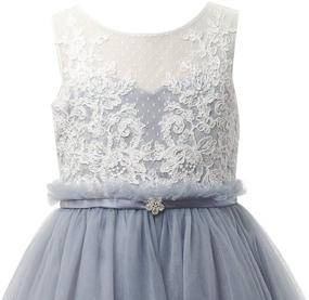 img 2 attached to Junior Bridesmaid Dresses with Miama Wedding Flower for Girls' Clothing