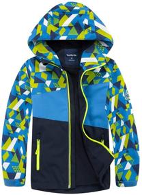 img 4 attached to 🧥 Stay Warm and Dry with M2C Hooded Waterproof Fleece Windbreaker Boys' Jacket & Coat Collection