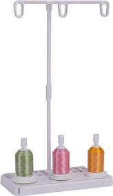 img 3 attached to 🪡 HONEYSEW Embroidery Thread Spool Holder Stand - Sewing Machine Accessories in White Blue Pink Colors (White)