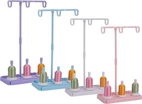 img 2 attached to 🪡 HONEYSEW Embroidery Thread Spool Holder Stand - Sewing Machine Accessories in White Blue Pink Colors (White)