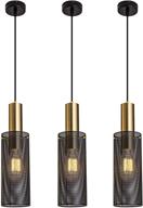 💡 modern black one-light pendant lighting set of 3 for kitchen island bedroom living room dining room logo