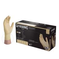 🧤 gloveworks hd industrial ivory latex gloves, x-large, 8 mil, powder free, textured, disposable, box of 100 logo