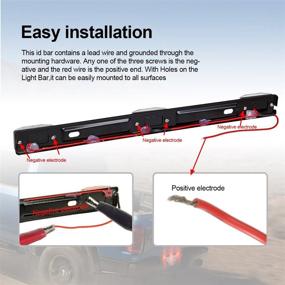 img 2 attached to 🚦 Partsam 14-Inch 3-Lamp Clear/Red LED Light Bar - Tailgate Mount Replacement for RAM 1500 2500 3500 - Sealed ID Light Bar Clearance