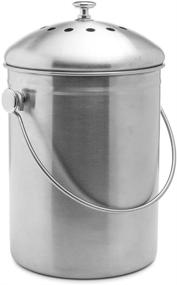 img 2 attached to EPICA Stainless Steel Compost Bin with Charcoal Filter - 1.3 Gallon Capacity