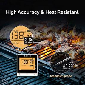 img 2 attached to 🥩 DOQAUS Dual Probe Digital Meat Thermometer: Smart Kitchen Timer, Bluetooth Wireless, Remote Alert, Backlight