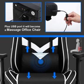 img 3 attached to Gaming Chair Massaging Office Ergonomic