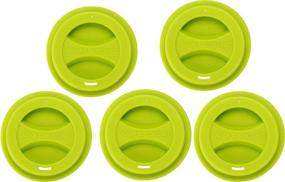 img 4 attached to Convenient and Durable 5-Pack Coffee Mug Lid Set by KSENDALO: Reusable Silicone Lids for Travel Mugs, Eco-Friendly and in Vibrant Green