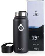 🌡️ duraflask explorer 32oz - double-wall vacuum insulated water bottle with 3 thermal optimizing layers | copper dipped | 18/8 stainless steel | keeps drinks & food at ideal temperature for extended periods логотип