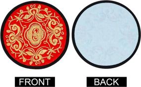 img 2 attached to 🍸 Vintage Embroidered Coasters - Absorbent Coaster Set for Enhanced Décor and Function