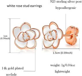 img 3 attached to Earrings Flower Hypoallergenic Sterling Silver