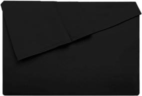 img 4 attached to 🛏️ Twin Size LiveComfort Flat Sheet - Extra Soft Brushed Microfiber Flat Black Sheet, Machine Washable & Wrinkle Free, Breathable Fabric (Black, Twin)