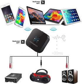 img 1 attached to aptX Low Latency Bluetooth Receiver for Home Stereo - Wireless Audio Streaming Adapter (UL Charger Excluded)