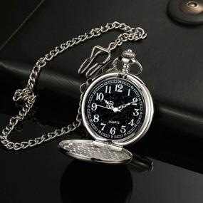 img 3 attached to 🕖 Ultimate Steampunk Vintage Stainless Father's Face Silver - A Timeless Stylish Accessory