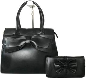 img 3 attached to 👜 Chic Designer Handbag Bow Knot Leather Handle for Women - Stylish Handbags & Wallets for Totes